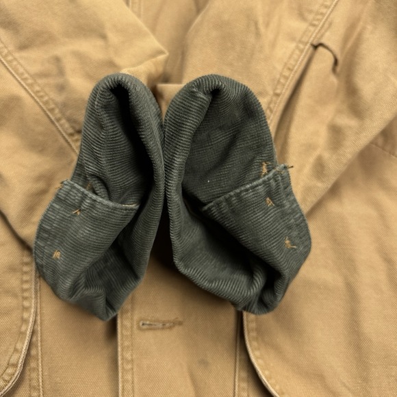 VTG LL Bean Chore Barn Field‎ Coat Men's Size XL Canvas Corduroy Collar 70s USA - Picture 5 of 16